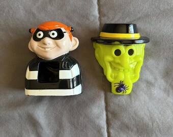 VTG 1998 McDonald's Hamburglar Halloween Alien Monster Candy Holder Mask Toy