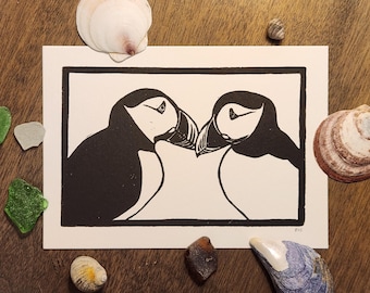 Impression originale de macareux moine