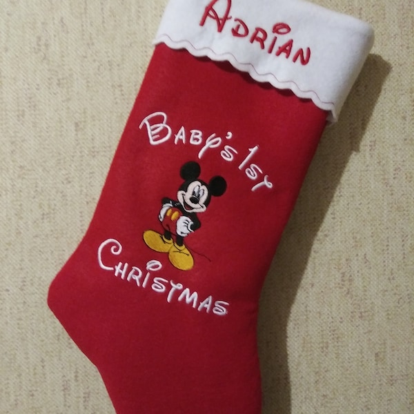 Baby First Christmas Stocking Etsy
