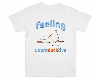 Feeling Unproducktive Funny Duck shirt, Gift for Duck Lover, Duck Lover Shirt, Duck Shirt, Vintage Duck, Retro Duck Shirt, Duck meme shirt