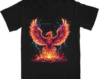 Phoenix Shirt • Cyberpunk Greek Mythology Shirt •Ancient God Shirt •Olympian Gods shirt •Greek Gods Shirt •Dark Academia Shirt Cyberpunk Tee