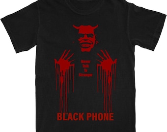 The Black Phone Never Talk To Stranger T-Shirt | The Grabber Shirt | Horror Graphic Tee | Black phone 2 shirt | T-Shirt for Horror Fans