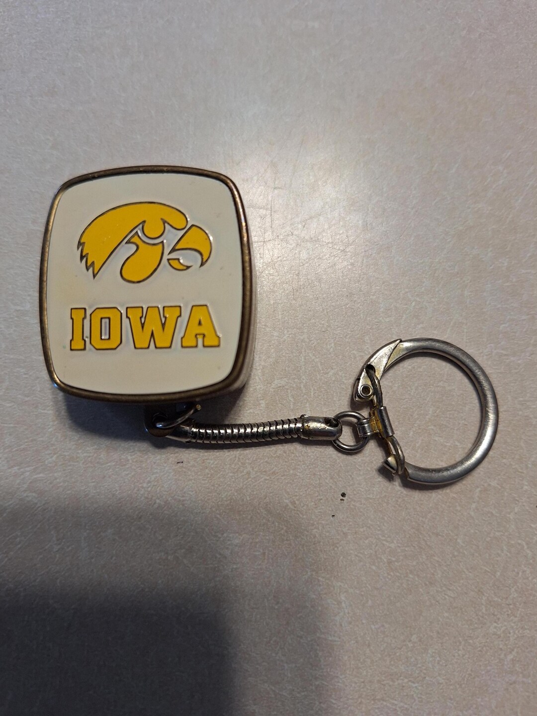 Iowa Keychain Vintage Sankyo