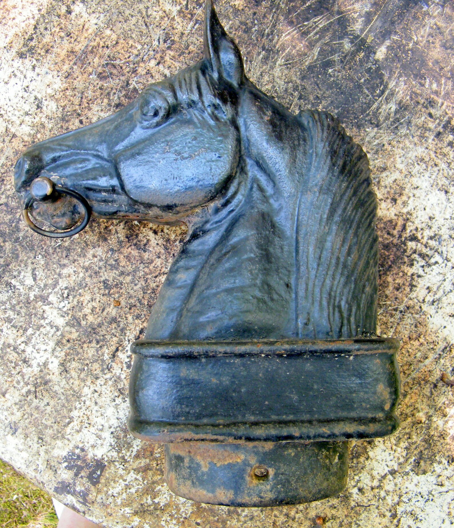 Vintage Cast Iron Horse Head Hitching Post Topper Finial Etsy
