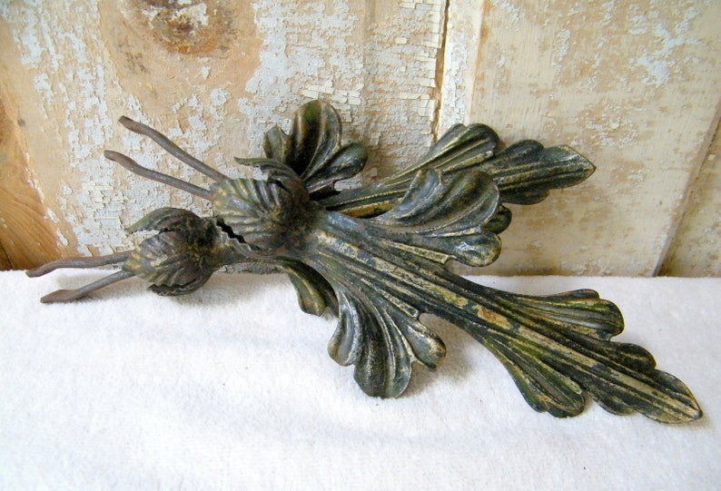 Vintage Pair Curtain Rod Embellishment End Finials Assemblage Altered Art Repurpose