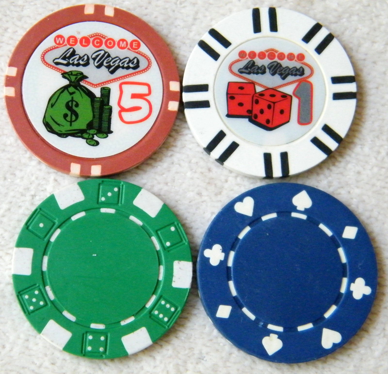 Casino Poker Chip Game Gaming Pieces Assorted Mixed Lot of Etsy