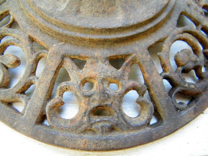 Vintage Cast Iron Art Deco Lamp Base for Parts Use Lamp Repair Restoration Repurpose