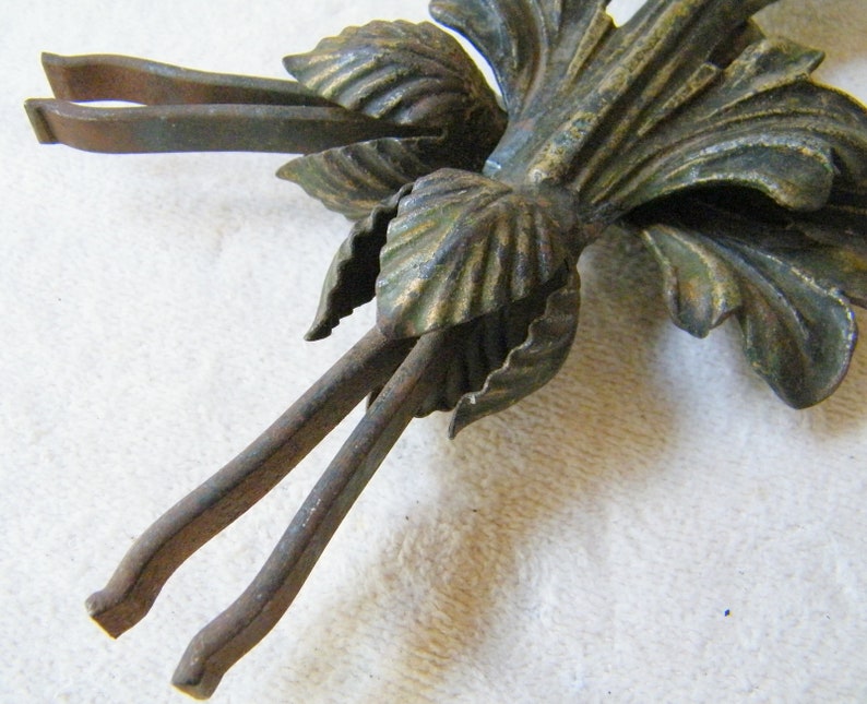 Vintage Pair Curtain Rod Embellishment End Finials Assemblage Altered Art Repurpose