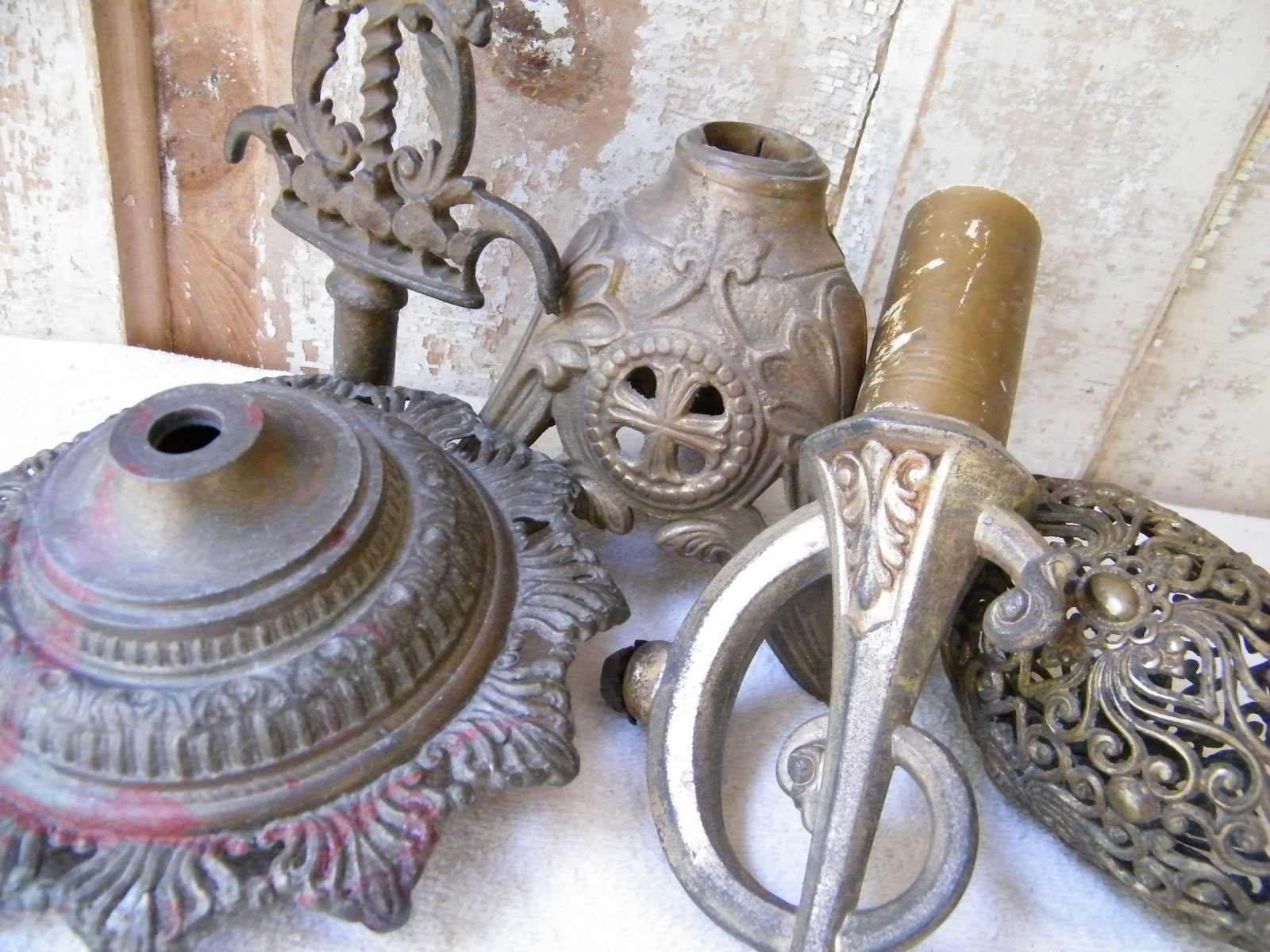 Mixed Lot Vintage Lamp Parts / Lamp Repair Restoration Etsy