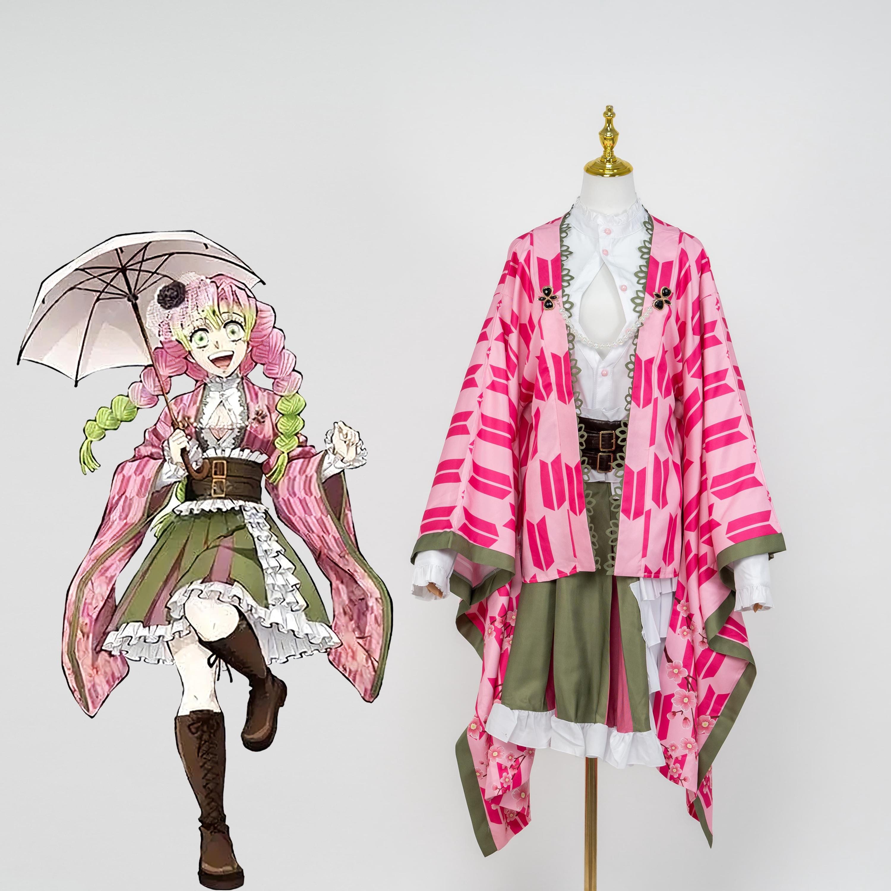 Costume Cosplay Kamado Tanjiro Demon Slayer – Kimono, Veste, Mantello – Taglia Adulti/Teen