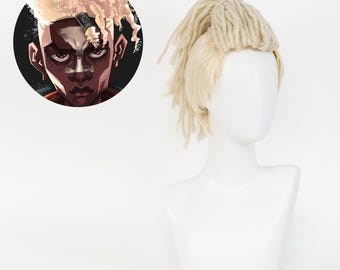 League of Legends Arcane Ekko Cosplay Perücke Weiß Dreadlock Frisur Haar Perücke Nahtlos Ein Stück Anime Spiel Cosplay Requisiten Für Mann