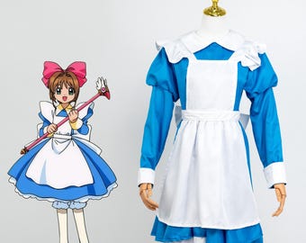 blue maid dress costume DokiDoki-R Anime Cosplay Costume Light Blue Maid Dress