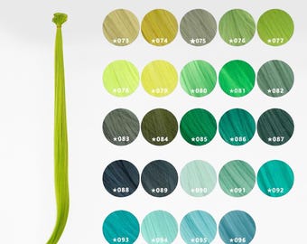 Extensiones de cabello para pelucas, fibra resistente al calor, suministros para cosplay, Halloween y actuaciones en el escenario, serie verde.