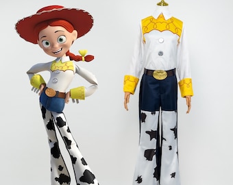 Toy Story Jessie Cowgirl Cosplay Kostüm Milchkuh Print Hose Western Style Halloween Karneval Geburtstagsparty Anime Film Fans Frau