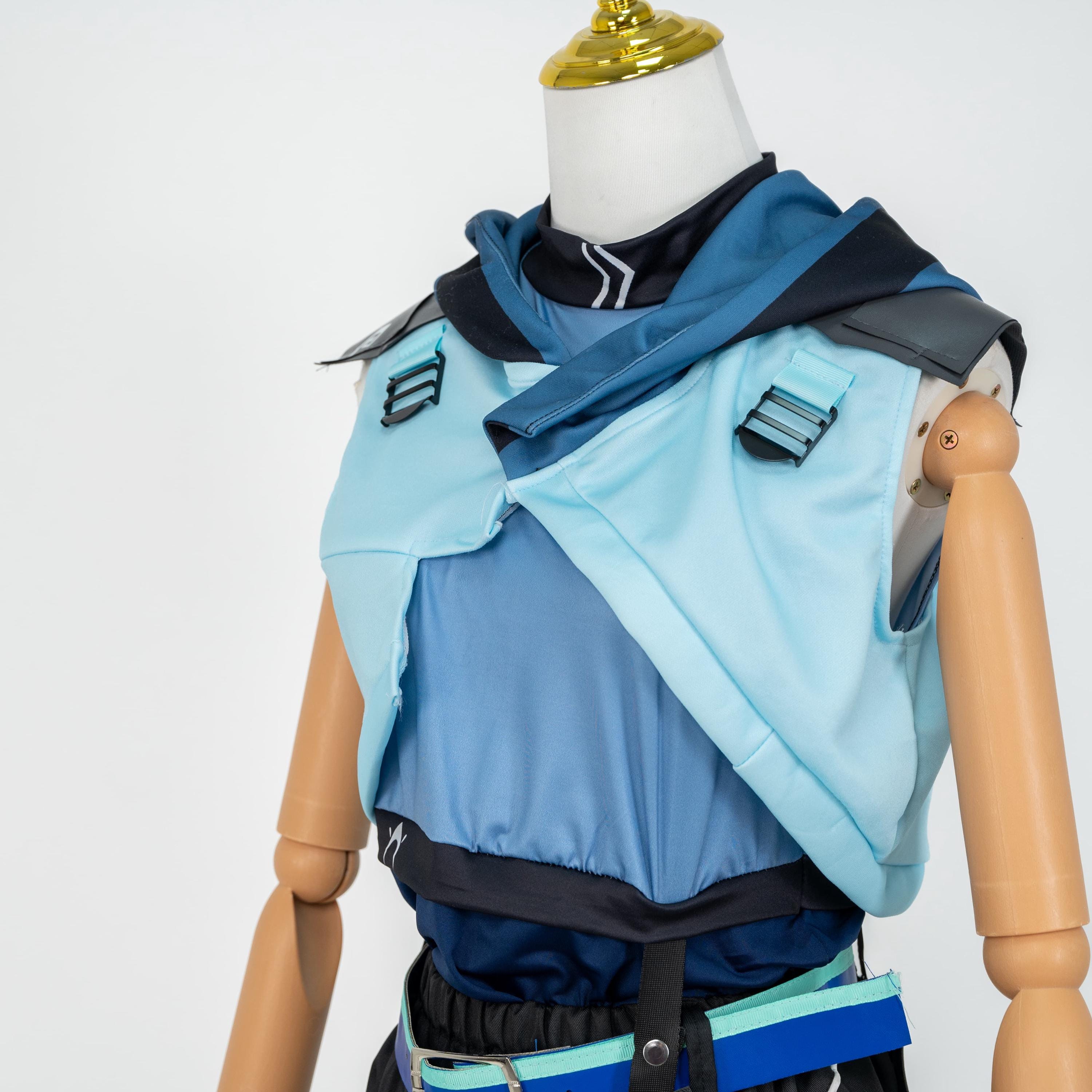 Valorant Jett Cosplay Costume Set Gender Neutral Outfit Anime