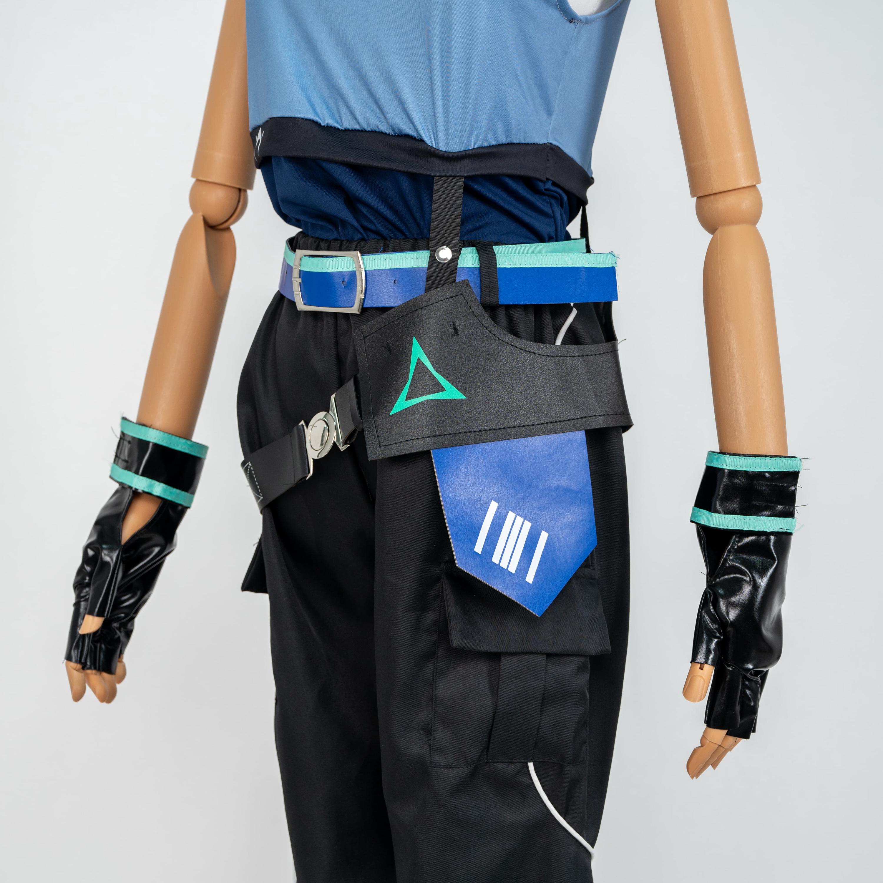 Valorant Jett Cosplay Costume Set Gender Neutral Outfit Anime