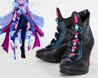 Wuthering Waves Coletta Cosplay Schuhe Damen High Heel Anime Cosplay Stiefel Wuthering Waves Cosplay Schuhe Anime Rollenspiel Schuhe