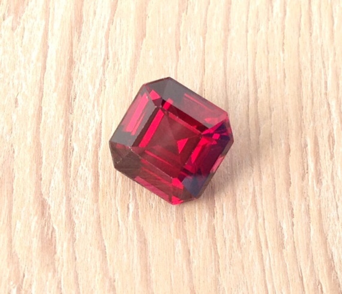 Rhodolite Loose Gemstone Pair of Octagon factet cut Etsy