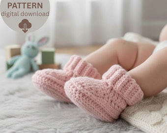 Baby Booties Pattern | Easy Crochet Baby Slippers | Newborn to 12 Months | Cozy Knit-Style Booties | Instant PDF Download