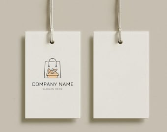 Aangepaste logo-hangtags met touwtje, kleding/prijskaartjes, aangepaste hangtags voor productverpakking/klein bedrijf, tags van hoge kwaliteit