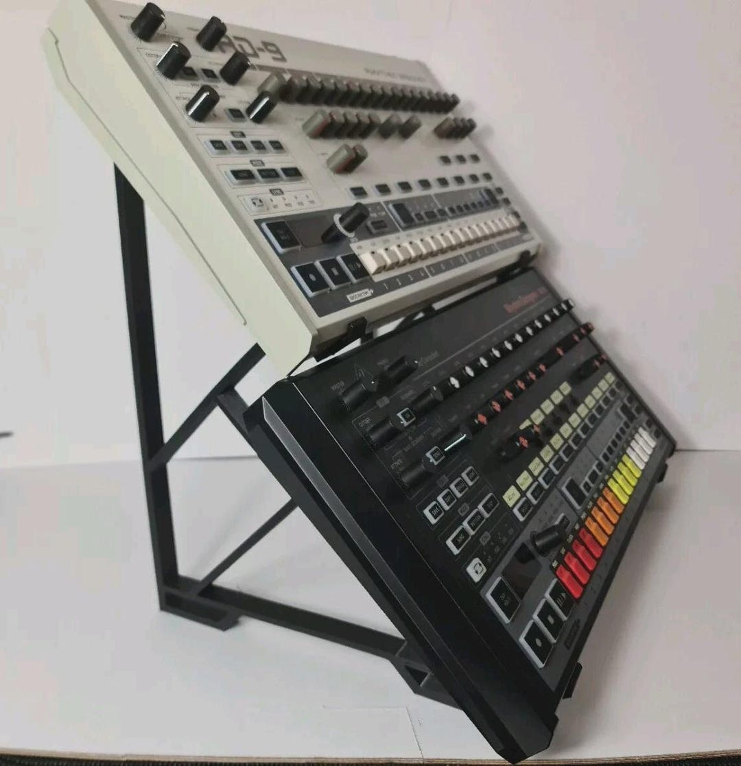 2 Tier Behringer RD-8 RD-9 Drum Machine Fitted Raised Desktop Music ...
