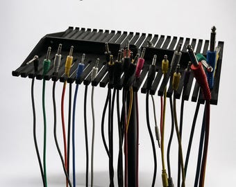 Eurorack Patch Cable Holder, Double Sided Mic Stand Tidy, Modular Synth Cable Organiser, UK Made