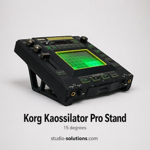 Soporte Korg Kaossilator Pro de 15 grados / Soporte para pads Kaoss / Soporte para unidad de efectos / Soporte de escritorio para sintetizador / Configuración ergonómica para música / Soluciones de estudio