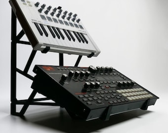 2 Tier Synth Stand Desktop Drum Machine Groovebox Keyboard Stand Large Format