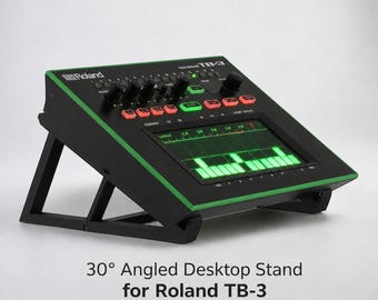 Soporte Roland TB-3, elevador AIRA Touch Bassline de 30 grados, soporte para secuenciador de sintetizador Acid, fabricado en el Reino Unido.