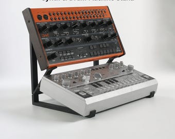 Soporte de dos niveles para sintetizador Behringer, soporte de escritorio de perfil bajo Crave TD-3 RD-6 Edge Spice Grind para estudio musical