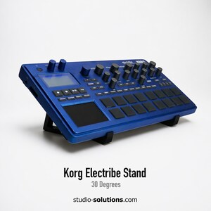 Soporte para Korg Electribe de 30 grados / Soporte para Groovebox / Soporte para caja de ritmos / Soporte para sintetizador de escritorio / Configuración ergonómica para actuaciones / Soluciones de estudio