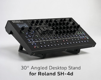 Soporte Roland SH-4d, elevador de escritorio de 30 grados para sintetizador y secuenciador, soporte para groovebox para actuaciones en directo, fabricado en el Reino Unido.