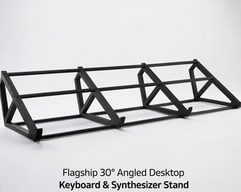 Soporte para Roland Fantom 6, soporte de escritorio resistente de 30 grados para sintetizador, elevador de teclado de ancho personalizado, soporte para estación de trabajo de estudio.