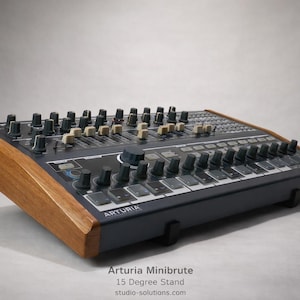 Arturia MiniBrute 15 Degree Angled Synth Stand, Durable PLA+ Desktop Keyboard Holder