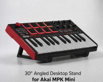 Soporte Akai MPK Mini, elevador de teclado MIDI de 30 grados, soporte para controlador DAW, fabricado en el Reino Unido.
