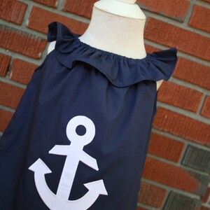 Sweet little Girl's Anchor Dress. Size 5 image 3