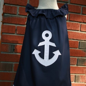 Sweet little Girl's Anchor Dress. Size 5 image 1