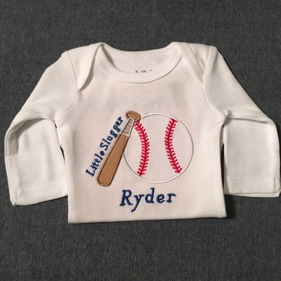 Baby Boys Baseball Applique Onesie. Size 03 Months Etsy