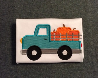 Little Boys Pumpkin Truck Shirt. Size 4T