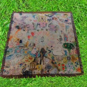 SOLD Bladee 333 Album Cover Woven Blanket | Tapestry Throw Rug for Rap Fans | Custom Wall Hanging Unique Room Decor