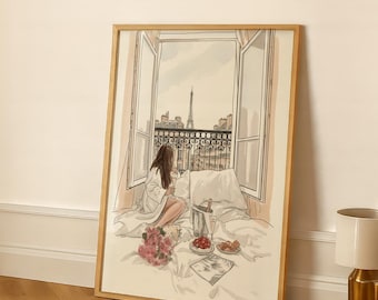 Luxus Wandkunst | Paris Modemalerei | Schickes Wandbild | Designer Wall Decor | High-End Fashion Kunstwerk Digitaler Download