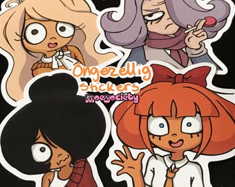 Ongezellig Stickers | Coco, Maya, Mymy, Vera | 3 inch Matte soft touch