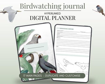 Digital Birdwatching Journal, Hyperlinked Birding Planner (PDF)