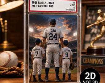 Custom No 1 Baseball Dad Card Plaque, Father’s Day 2026 Gift From Daughter Son, Personalized Card Acrylic Gift For Dad, Grandpa, Husband