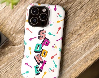 Funda/funda para teléfono resistente a los impactos con estampado de cuchara Spoonie, diseño Spoon Theory.