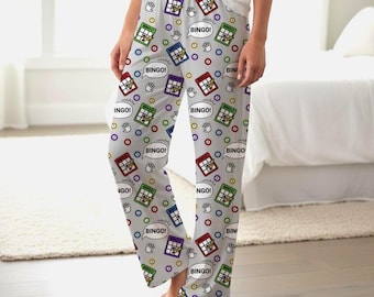Bingo Pattern Pajama Pants | All-Over Print, Game Night Pajama Pants