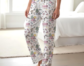 Pantalones de pijama de mujer para acampar, regalo para aventuras al aire libre, regalo para acampar