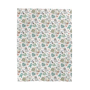 The "Cottagecore Comfort" POTS/Dysautonomia Floral Print Velveteen Plush Blanket image 3