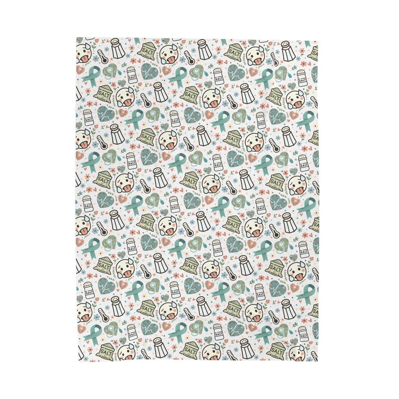 The "Cottagecore Comfort" POTS/Dysautonomia Floral Print Velveteen Plush Blanket image 3