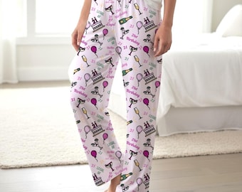 21st Birthday Cocktails Champagne Cake Balloons Pajama Pants